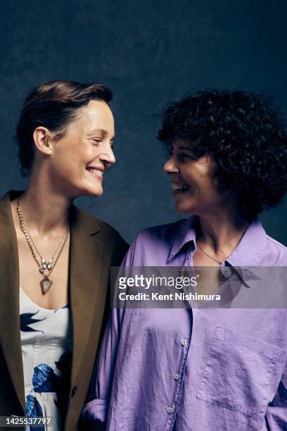 Actor Vicky Krieps and director Marie Kreutzer of 'Corsage' are photographed for Los Angeles Times on September 11, 2022 in Toronto, Canada....