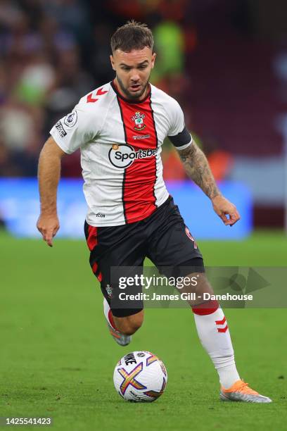 Adam Armstrong of Southampton during the Premier League match between Aston Villa and Southampton FC at Villa Park on September 16, 2022 in...