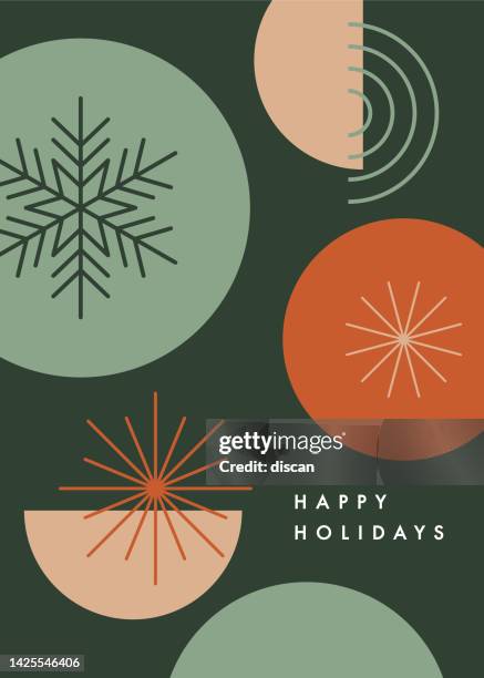 happy holidays card with modern geometric background. - 賀卡 幅插畫檔、美工圖案、卡通及圖標