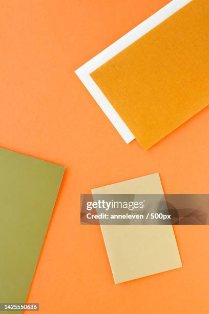 set of paper stationery for business brand,flatlay mockup - folder mockup stockfoto's en -beelden