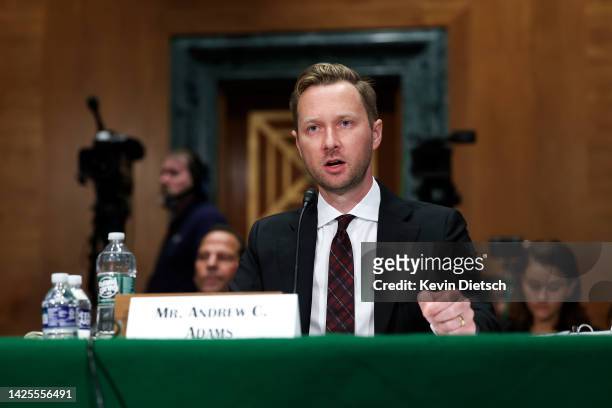 Andrew Adams, Director, Task Force KleptoCapture at the U.S. Department of Justice, testifies before the Senate Banking, Housing, and Urban Affairs...