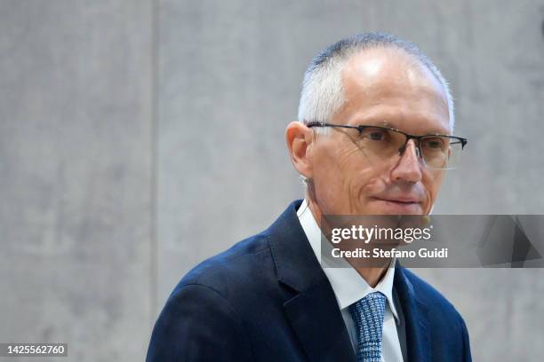 Stellantis CEO Carlos Tavares speaks during a press conference on September 20, 2022 in Turin, Italy.