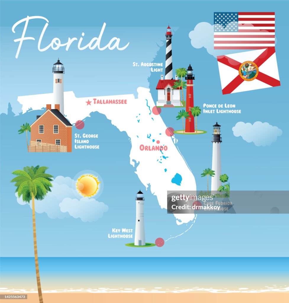 Florida's lighthouses and Miami Beach