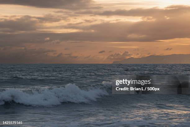 scenic view of sea against sky during sunset,condominio maestro,mexico - condominio stock pictures, royalty-free photos & images