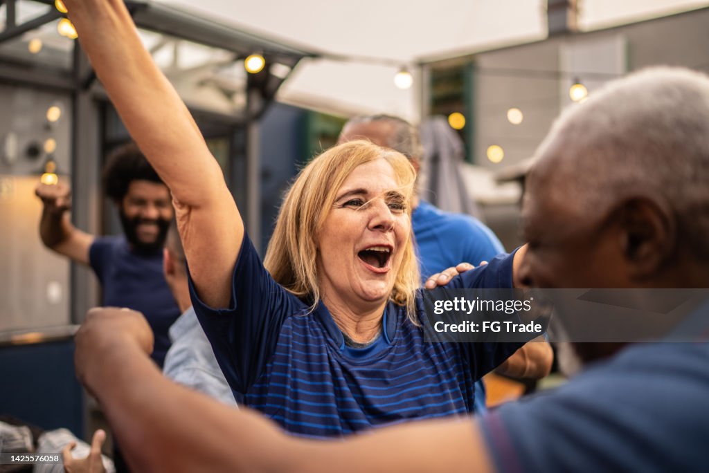French team fans celebrating