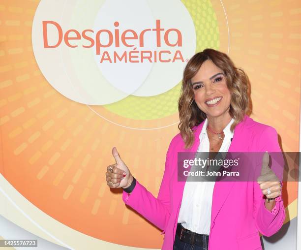 Rashel Diaz arrives to "Despierta America" at Univision Studios on September 20, 2022 in Doral, Florida.