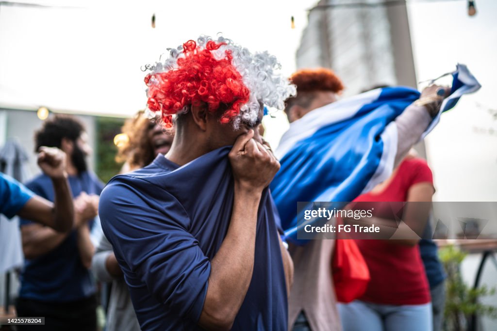 French team fans celebrating