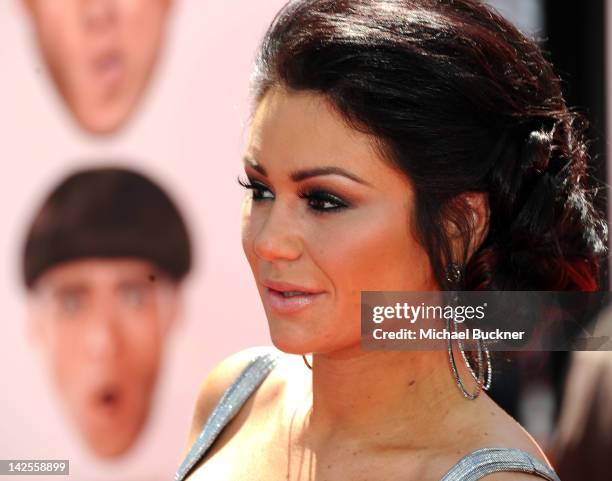 Jenny 'JWOWW' Farley attends the Los Angeles premiere of "The Three Stooges" on April 7, 2012 in Hollywood, California.