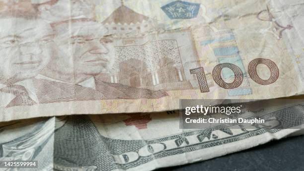 moroccan dirham - dollars - dirham stock pictures, royalty-free photos & images