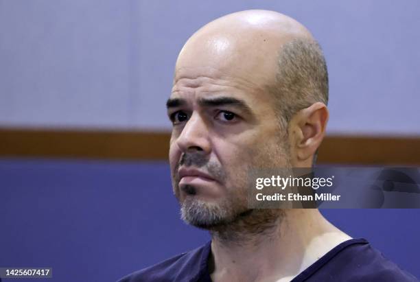 Clark County Public Administrator Robert Telles appears in court for an arraignment on an open murder charge in Las Vegas Justice Court at the...