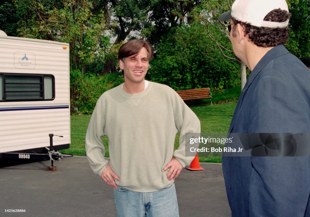Thomas Schlamme and Aaron Sorkin at Disney Studios