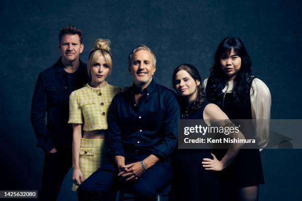 Actors Dash Mihok, Kiernan Shipka, director Matt Smukler, Samantha Hyde and Kannon Omachi of 'Wildflower' are photographed for Los Angeles Times on...