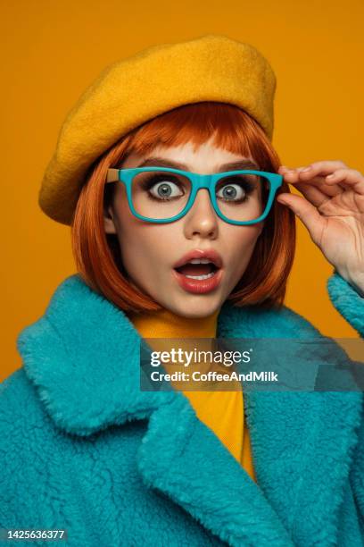 beautiful emotional woman - clothing fashion outrageous stock pictures, royalty-free photos & images