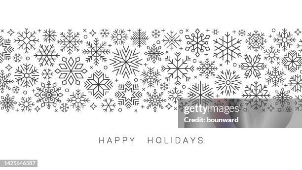 christmas snowflake background. - christmas line art background stock illustrations