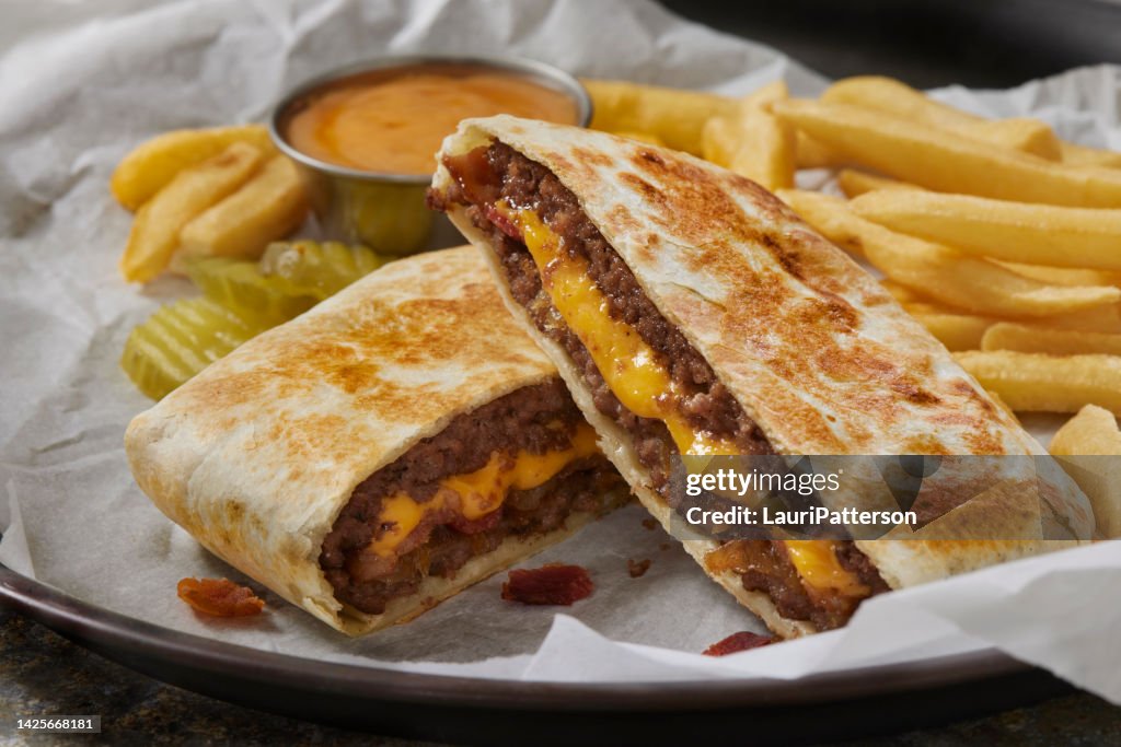 Double Bacon Cheese Burger Crunch Wrap