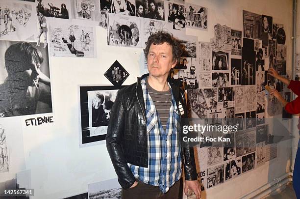Michel Gondry attends the Michel Gondry Exhibition Preview at La Blanchisserie Restaurant Gallery on April 7, 2012 in Paris, France.