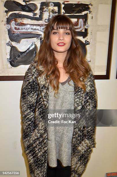Actress Alma Jodorowsky attends the Michel Gondry Exhibition Preview at La Blanchisserie Restaurant Gallery on April 7, 2012 in Paris, France.