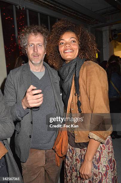 Technikart Editor Fabrice de Rohan Chabot and Sandra de Rohan Chabot attend the Michel Gondry Exhibition Preview at La Blanchisserie Restaurant...