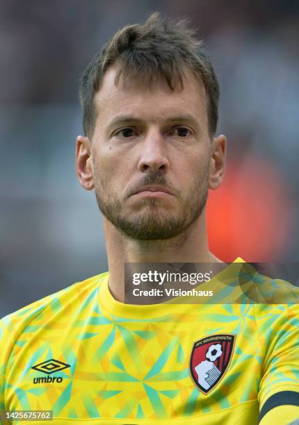 Bournemouth goalkeeper Neto during the Premier League match between Newcastle United and AFC Bournemouth at St. James Park on September 17, 2022 in...