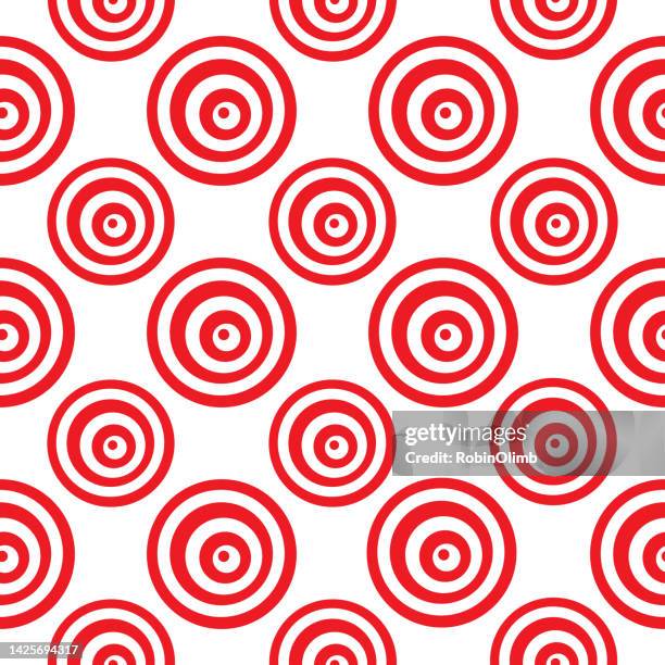 abstract red target seamless pattern - precision abstract stock illustrations