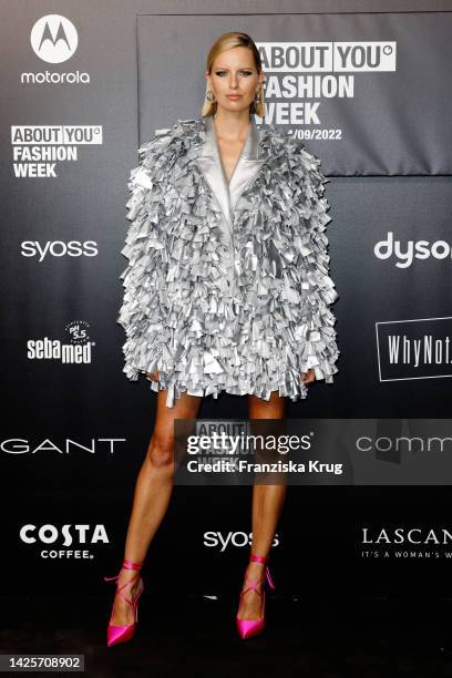 Karolina Kurkova attends the ABOUT YOU Fashion Show during the ABOUT YOU Fashion Week Milan 2022 at Zona Farini on September 20, 2022 in Milan, Italy.