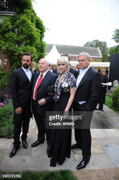 Evgeny Lebedev, Mikhail Gorbachev and Anastasia Virganskaya attend the 2009 annual Raisa Gorbachev Foundation gala at Hampton Court in England.