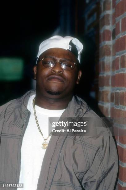 Rapper Scarface of The Geto Boys appears in a portrait wearing a New York Yankees Sweatshirt and baseball cap taken on September 10, 1994 in New York...