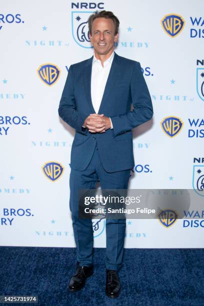 Seth Meyersattends NRDC's "Night of Comedy" Honoring Anna Scott Carter at Casa Cipriani on September 20, 2022 in New York City.