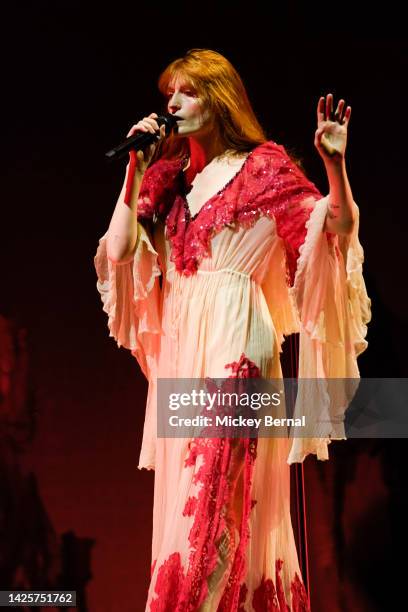 Florence Welch of Florence + The Machine performs at Ascend Amphitheater on September 20, 2022 in Nashville, Tennessee.