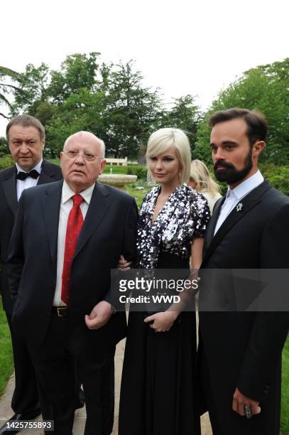 Mikhail Gorbachev, Anastasia Virganskaya and Evgeny Lebedev attend the 2009 annual Raisa Gorbachev Foundation gala at Hampton Court in England.