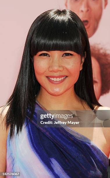 Emy Coligado attends the Los Angeles premiere of "The Three Stooges" on April 7, 2012 in Hollywood, United States.