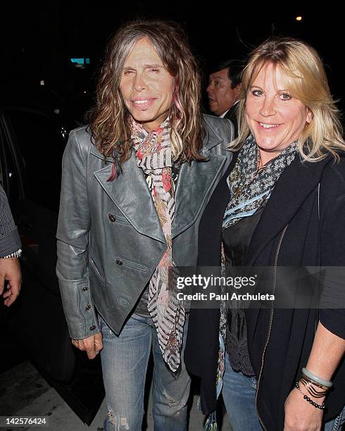 Musician Steven Tyler attends Andrew Charles presents Click Clack Boom hosted by Andy Hilfiger and Mia Tyler at The Viper Room on April 7, 2012 in...