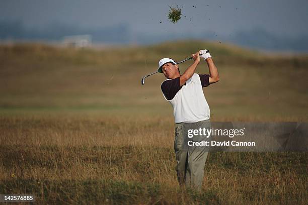 Jay Sigel of the United States chips out of the rough during the Walker Cup Match on 6th September 1991 at the Portmarnock Golf Club, Portmarnock,...