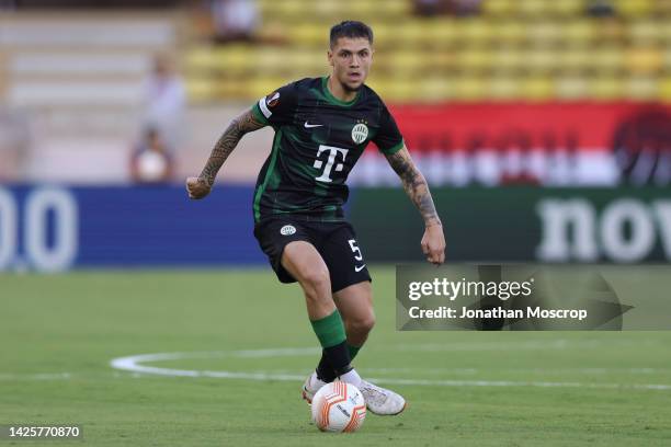 Muhamed Besic of Ferencvaros during the UEFA Europa League group H match between AS Monaco and Ferencvarosi TC at Stade Louis II on September 15,...