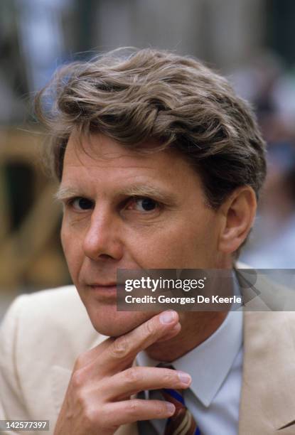 James Fox on the set of 'Absolute Beginners', directed by Julien Temple, UK, May 1985.