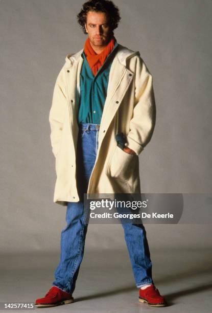 French actor Christopher Lambert poses on a portrait session, Great Britain, June 1985.