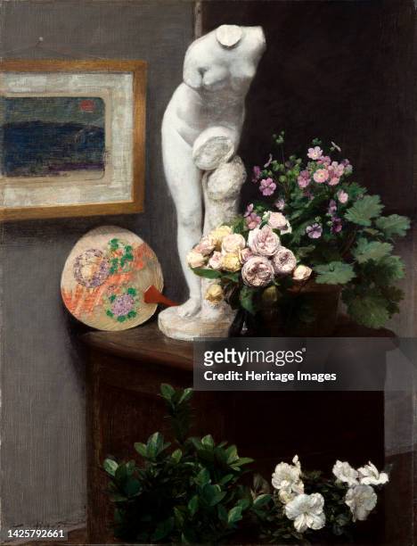 Still Life with Torso and Flowers, 1874. Found in the collection of the Göteborg Konstmuseum. Artist Fantin-Latour, Henri .