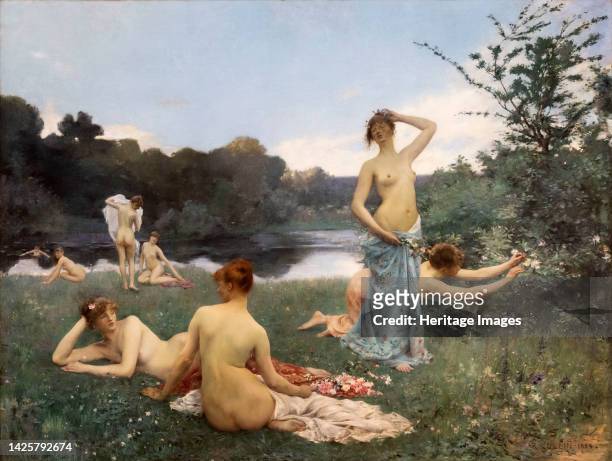Summer, 1884. Found in the collection of the Göteborg Konstmuseum. Artist Collin, Raphaël .