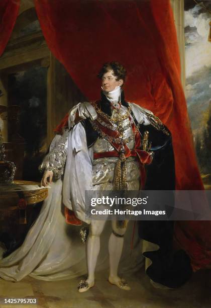 George IV . King of the United Kingdom, in his Coronation Robes, 1816. Found in the collection of the Musei Vaticani in Viale Vaticano, Rome. Artist...