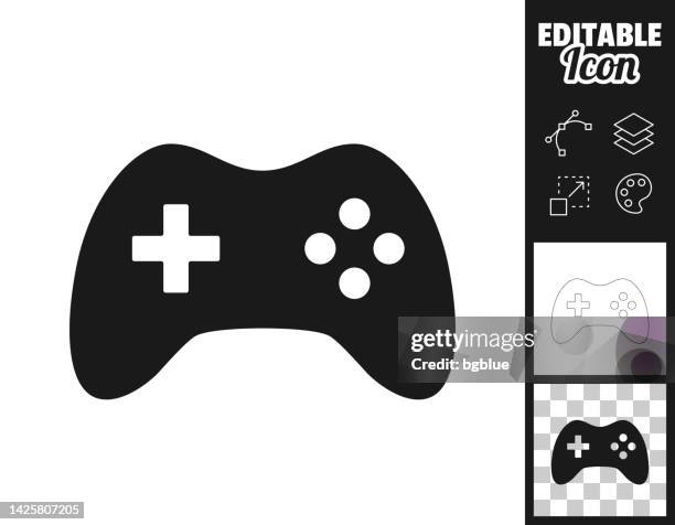 gamecontroller. icon für design. leicht editierbar - fernbedienung stock-grafiken, -clipart, -cartoons und -symbole