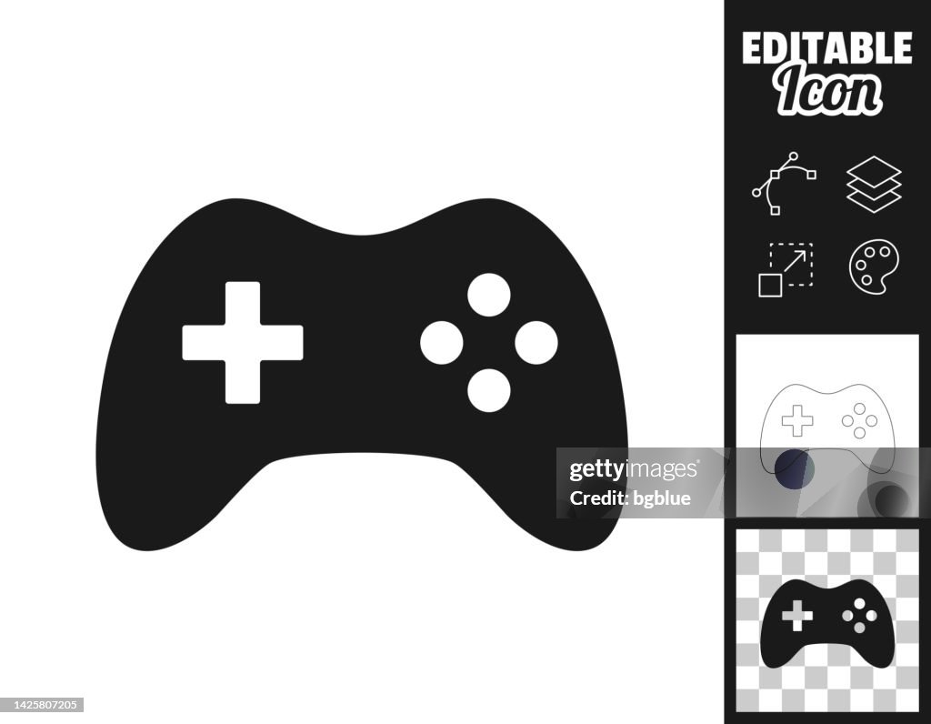 Controlador de juego. Icono para el diseño. Fácilmente editable
