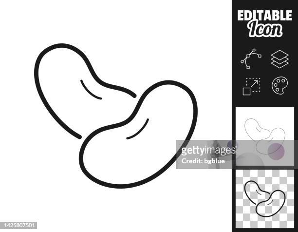 beans. icon for design. easily editable - red bean stock illustrations