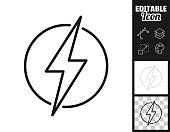 Power - lightning. Icon for design. Easily editable