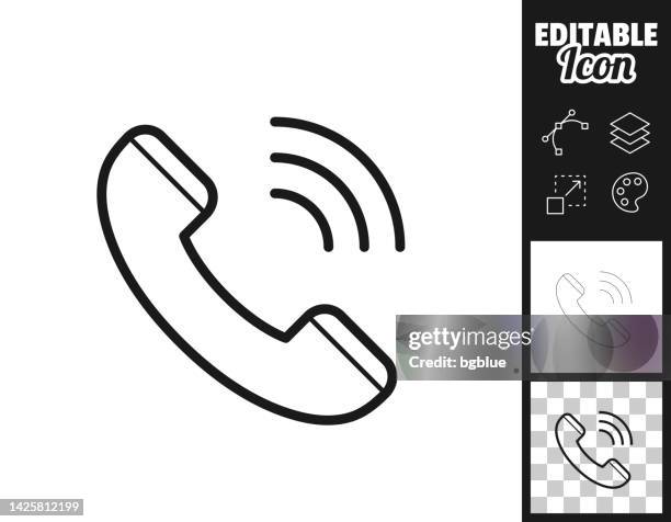phone call. icon for design. easily editable - telephone clip art stock illustrations