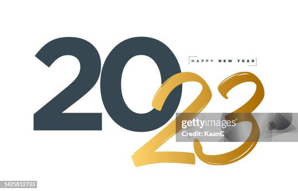 2023. neujahr. abstrakte zahlenvektorillustration. urlaubsdesign für grußkarte, einladung, kalender, etc. vektor-stock-illustration - neujahrstag stock-grafiken, -clipart, -cartoons und -symbole