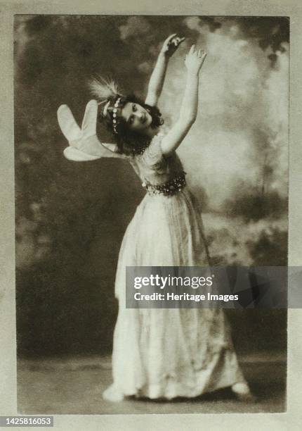 Isadora Duncan as the first fairy in A Midsummer night's Dream, 1896. Private Collection. Artist Anonymous.