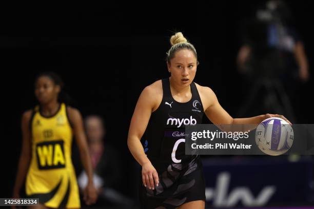 Whitney Souness of the Silver Ferns during game 1 of the Taini Jamison Trophy match between New Zealand v Jamaica at Eventfinda Stadium on September...