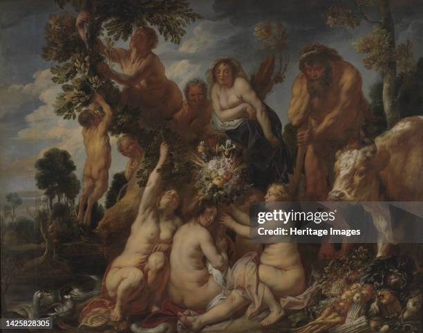 Achelous Defeated by Hercules. The Origin of the Cornucopia. , 1649. Found in the collection of the Statens Museum for Kunst, Copenhagen. Artist...