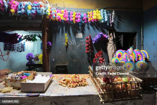 Traditional sugar candy in the shape of dolls named “Aroset El Moulid” in the factory ahead of Mawlid al-Nabi, the birthday of Prophet Mohammad on...