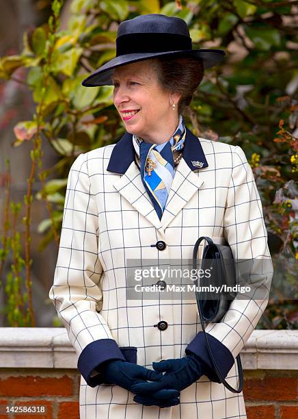 Princess Anne, The Princes Royal attends the Easter Matins service at St George's Chapel at Windsor Castle on April 8, 2012 in Windsor, England.